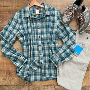 THE NORTH FACE Plaid Flannel Hiking Button Down Shirt
